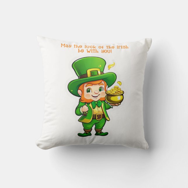 Almofada O tesouro de Lucky Leprechaun (Frente)