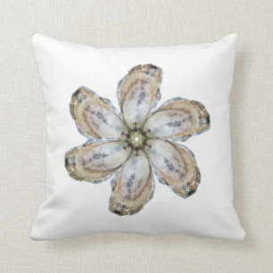 Almofada O travesseiro branco da flor da ostra - projete A