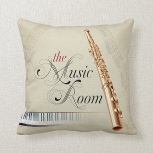 Almofada O travesseiro da flauta da sala da música