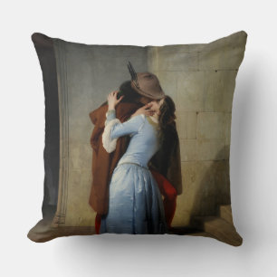 Almofada O travesseiro de casamento personalizado do Kiss /