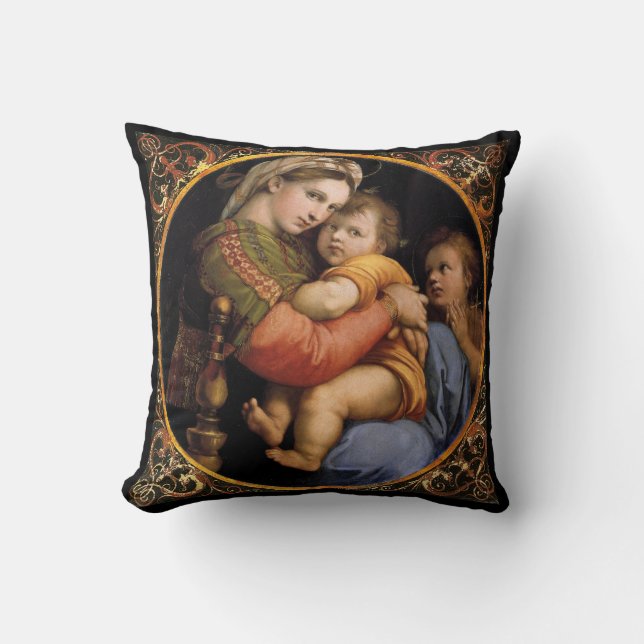 Almofada O Travesseiro decorativo Madonna de Raphael (Frente)