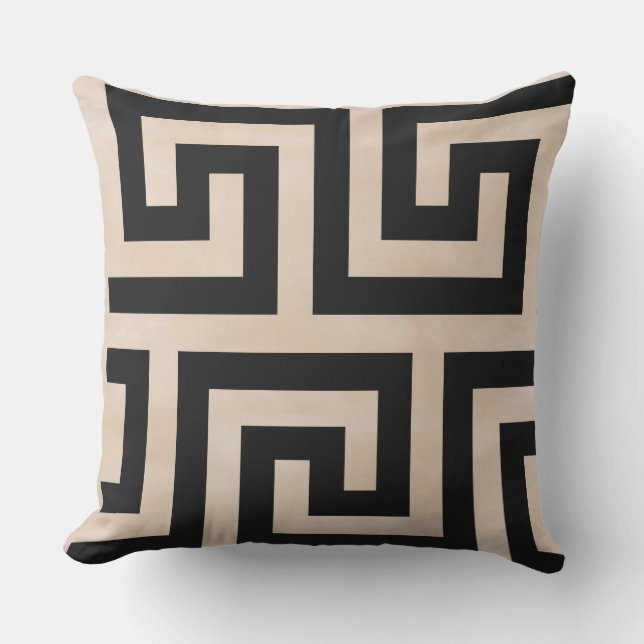 Almofada O Travesseiro decorativo Maze Black and Brown (Frente)