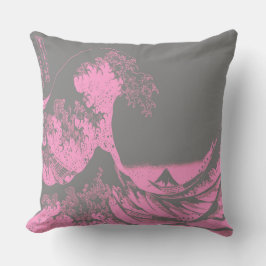 Almofada O Travesseiro Wave do Excelente rosa e Cinza