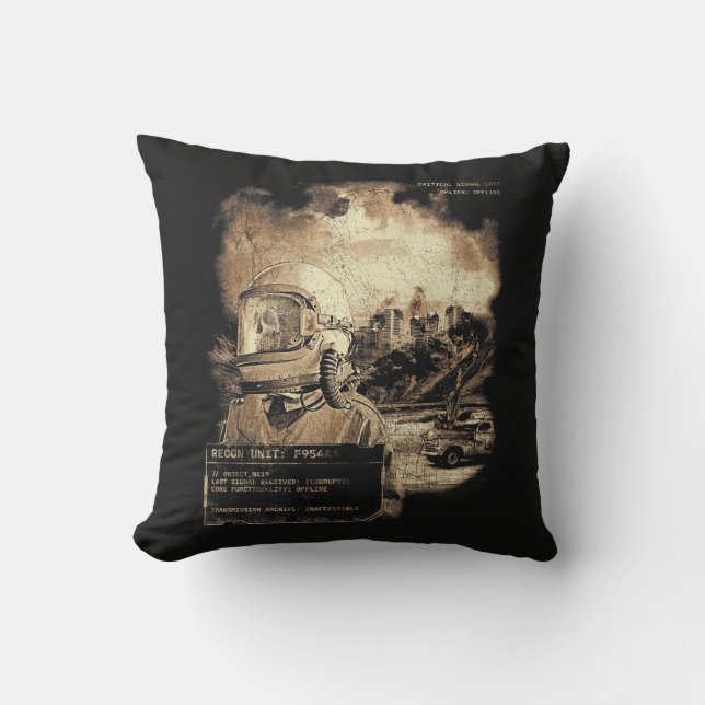 Almofada O Último Sinal - Streetwear Techno-Dystopian (Frente)