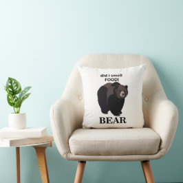 Almofada O Urso Cheirava Um Urso Engraçado Da Comida