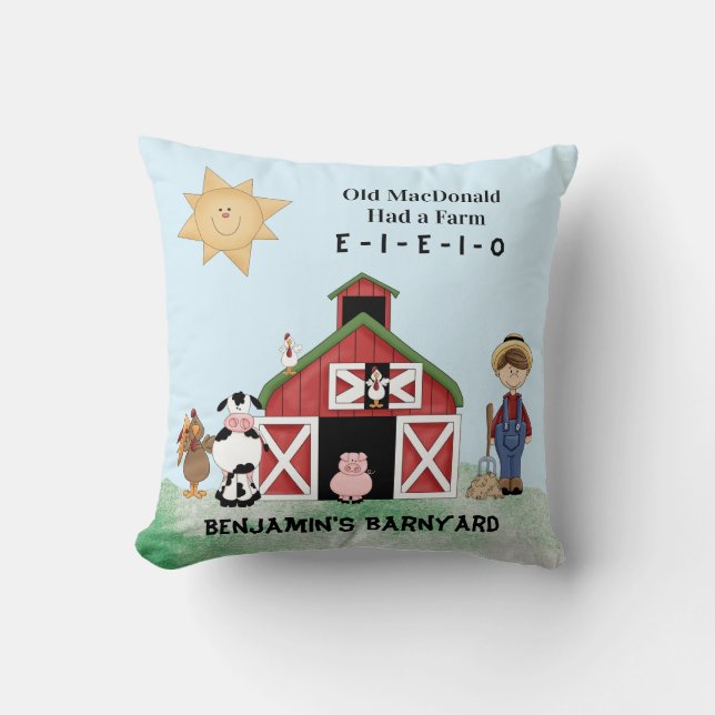 Almofada O velho McDonald Tinha Uma Fazenda (Frente)
