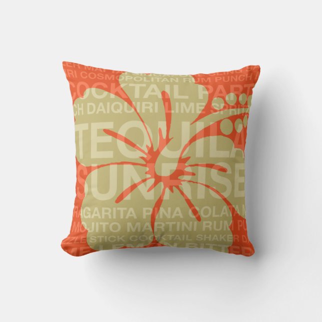 Almofada O verão exprime cocktail e travesseiros do (Frente)