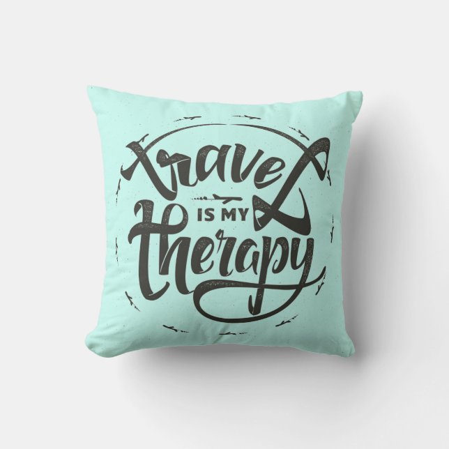 Almofada O viagem é minha terapia (Frente)