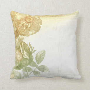 Almofada o vintage floresce elegante velho