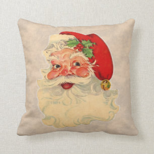Almofada O vintage Papai Noel enfrenta o travesseiro
