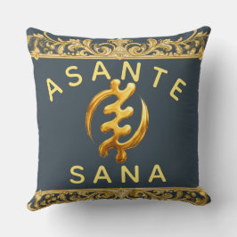 Almofada "O Zênite Terrestre" Asante Sana Gold Adinkra Heri