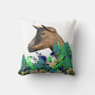 Almofada Oberhasli Goat Painting Herd Name Goat Travesseiro