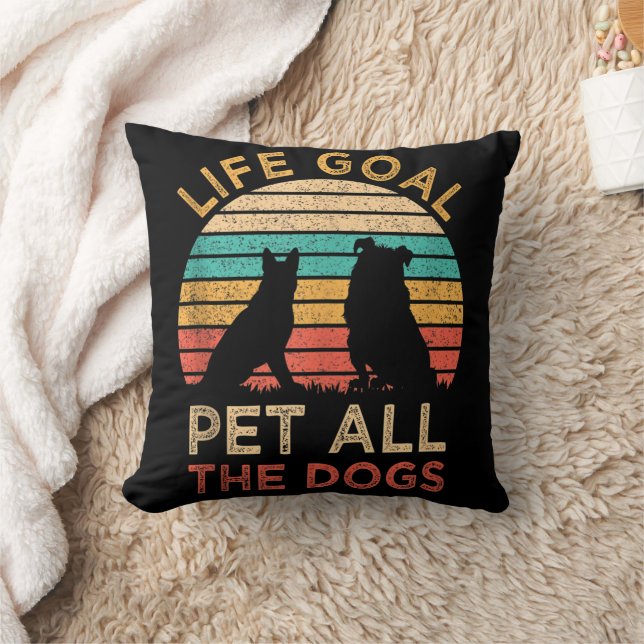 Almofada Objetivo de Vida Acariciar Todos os Cachorros Cami (Cobertor)