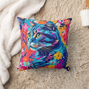 Almofada Obras-primas: Arte Ideal Para Pintura De Gato