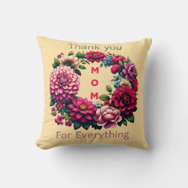 Almofada "Obrigado, mãe por tudo." (Frente)