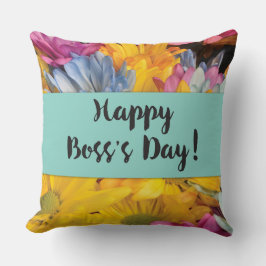 Almofada Obrigados do dia do chefe Gerbera Daisies
