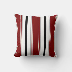 Almofada Obscuridade preta - teste padrão vermelho das