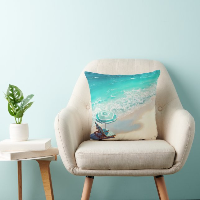 Almofada Ocean Beach com Chaise Lounge e Umbrella (Cadeira)