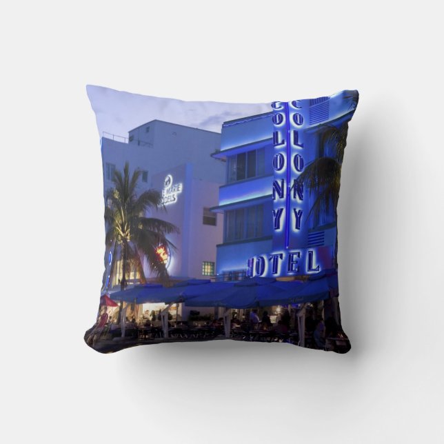 Almofada Ocean Drive, South Beach, Miami Beach 2 (Frente)