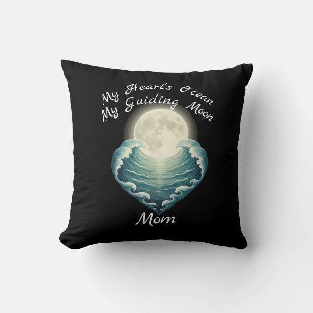 Almofada Ocean Heart Guiding Moon Mom (Frente)
