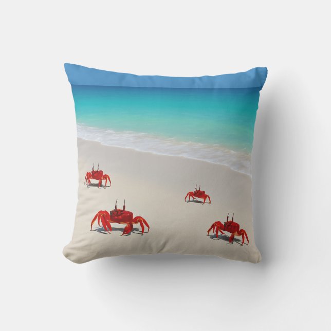 Almofada Ocean Vibes & Crabby Pride - Travesseiro decorativ (Frente)