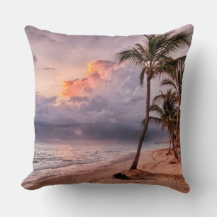 Almofada Ocean Waves Sandy Beach Sunset