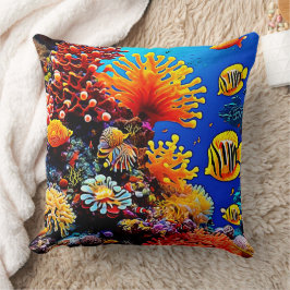 Almofada Oceano Colorido com Vida Submarina
