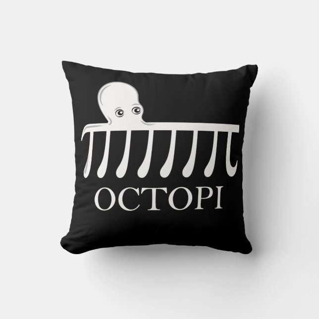 Almofada Octopi - Engraçado Pi Octopus Math (Frente)