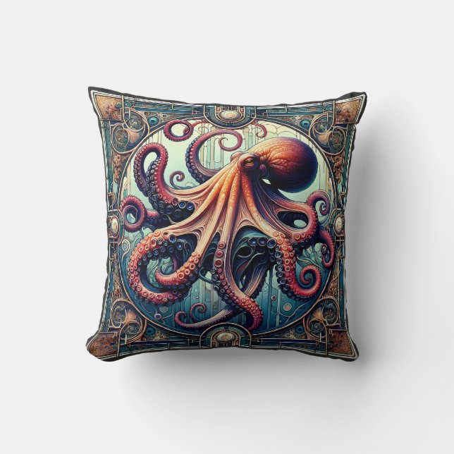 Almofada Octopus Art Deco (Frente)