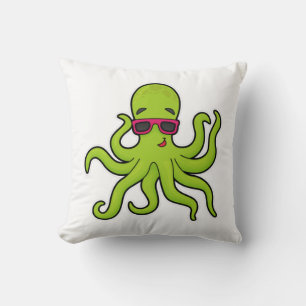 Almofada Octopus com óculos de sol