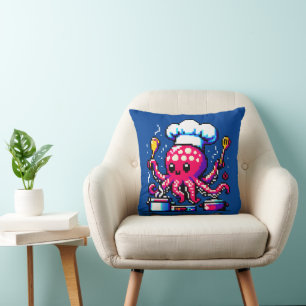 Almofada Octopus De Chef De 8 Bits: Artéria Retro Kitchen