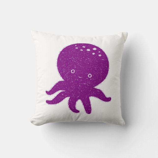 Almofada Octopus Roxo-Cinto Impressão (Frente)