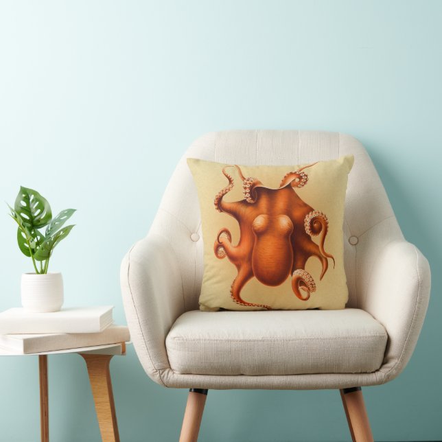 Almofada Octopus Sea Monster Cephalapod Vintage (Cadeira)