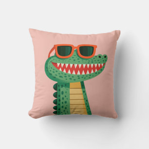 Almofada Óculos de sol de crocodilo engraçado, animal de de