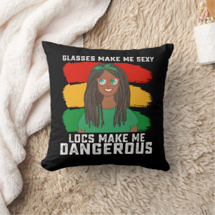 Almofada Óculos Juneteenth Locs Me Fazem Perigoso