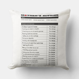 Almofada Oferta Personalizada de Fatura de Dia de as mães P