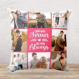 Almofada Oferta Vermelha de Colagem de Fotos Moderna Elegan