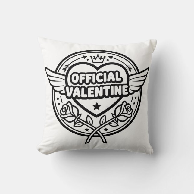 Almofada Official Valentine Funny Valentine’s Day Love  (Frente)