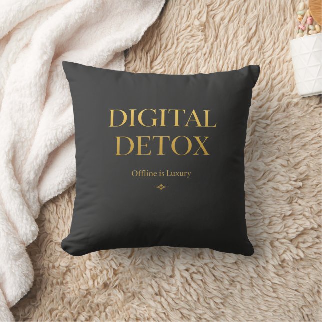 Almofada "Offline é Luxo" Blusão com Estética Zen Minimalis (Cobertor)