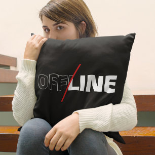 Almofada Offline Humor Geek Decoração da Sala de Jogo