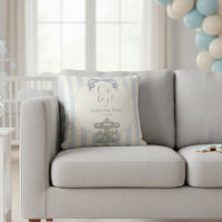 Oh Boy Blue Bow Carrossel Cavalo Circo Baby Shower