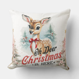 Almofada Oh Deer Christmas está aqui Travesseiro decorativo
