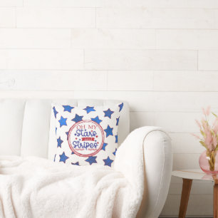 Almofada Oh, Minhas Estrelas e Stripes com Estrelas
