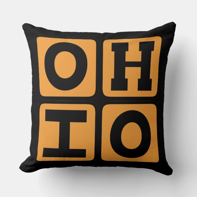 Almofada OHIO Estado Ohioan Buckeye EUA Cincinnati Clevelan (Frente)