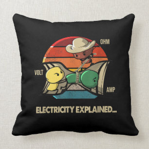 Almofada Ohm Volt Amp Electricity Explicou Eletricidade