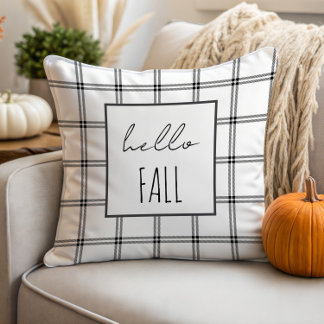 Almofada Olá, Fall Modern Farmhouse Travesseiro | Minimalis