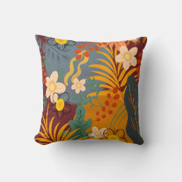 Almofada Olá Felicidade Primavera, Floral Orange Terracotta