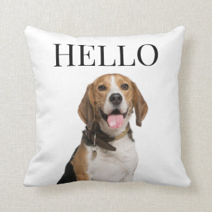 Almofada Olá, Foto Personalizada de Portrapartida de Cão-