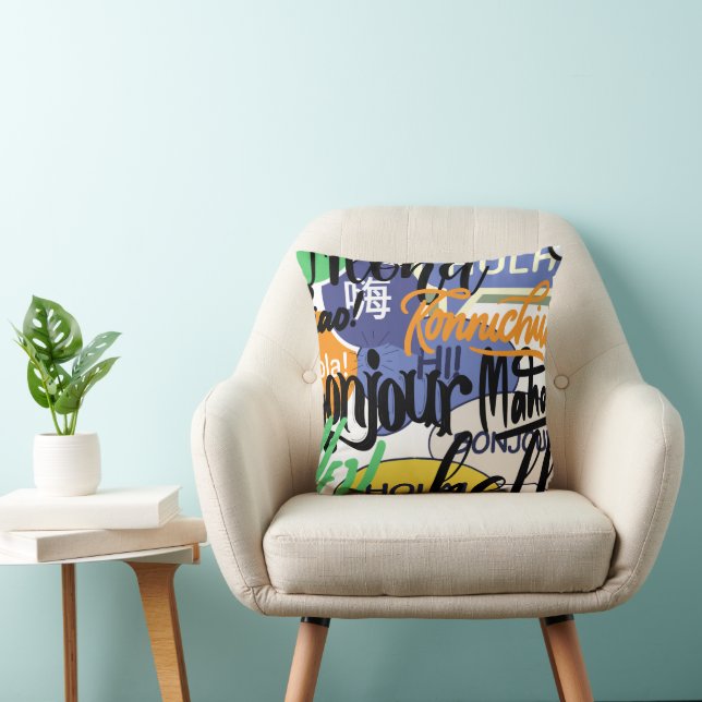 Almofada Olá Mundo (Cadeira)