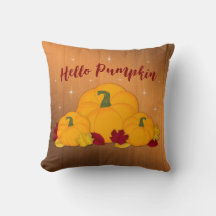 Olá Pumpkin Rustic Woodsy Pumpkins & Leaves